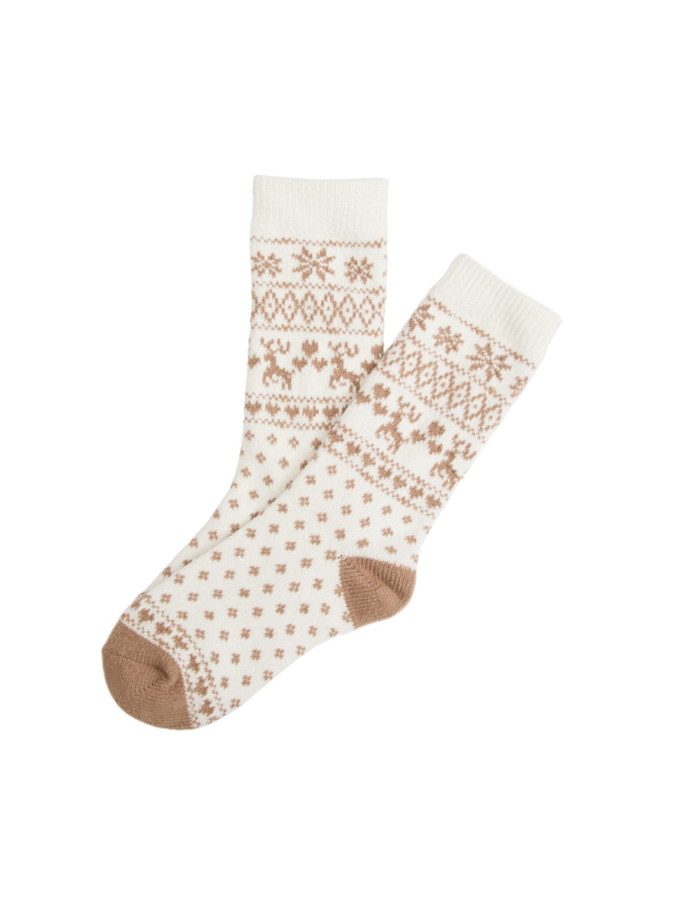 ESOTIQ Socks 'Zazzy Esotiq' in Beige: front