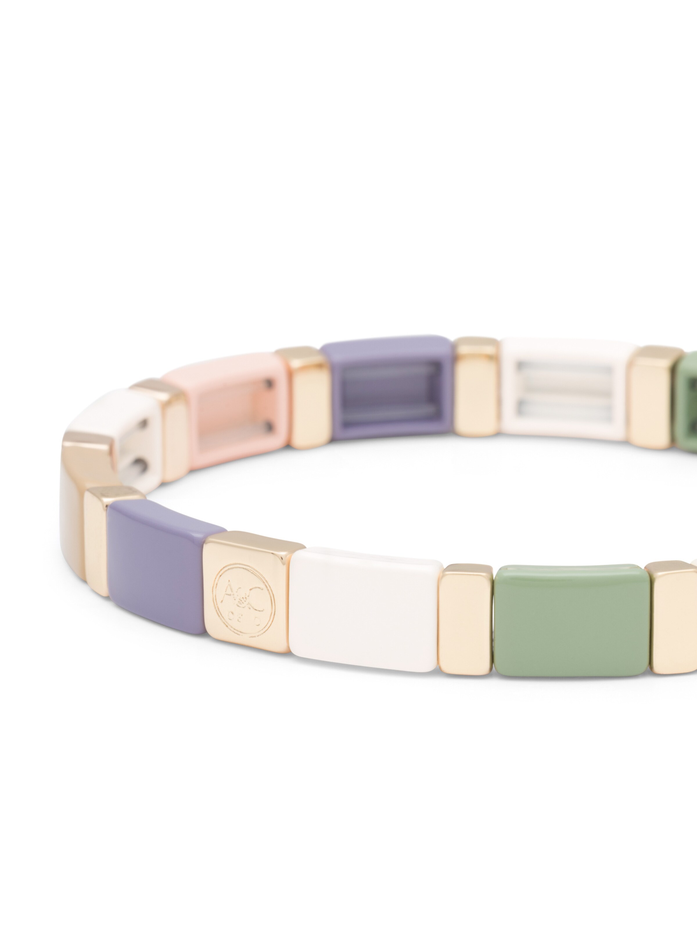 A&C Oslo – Nordic Design Jewellery Armband 'Enamel Tiles' in Gemengde kleuren