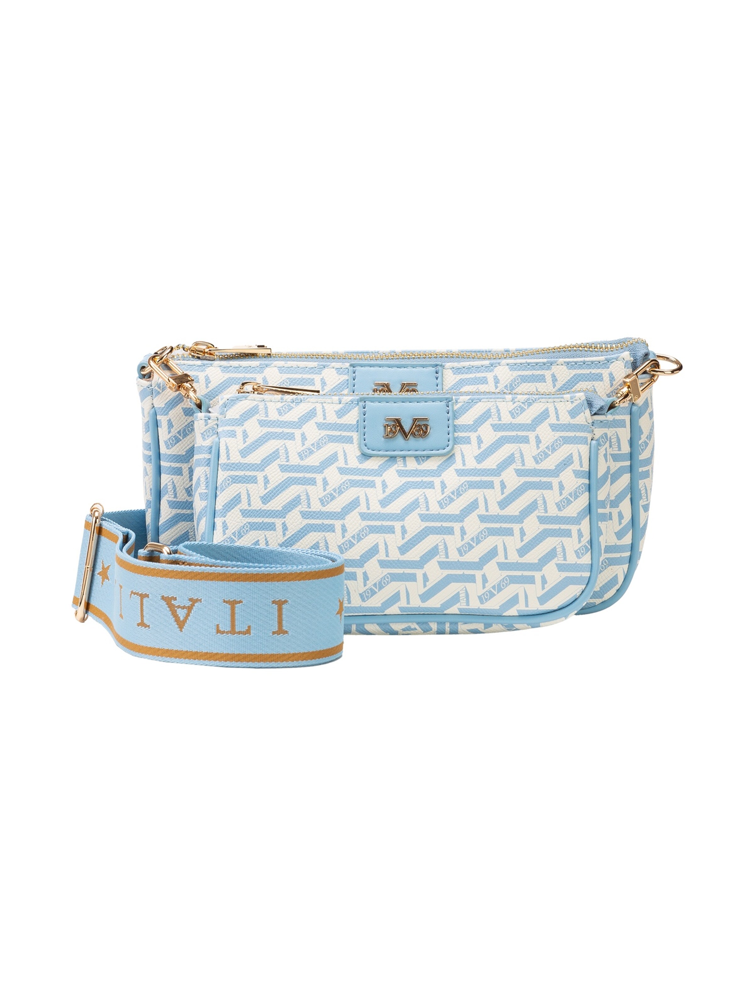 19V69 ITALIA Crossbody Bag 'Allegra' in Blue: front