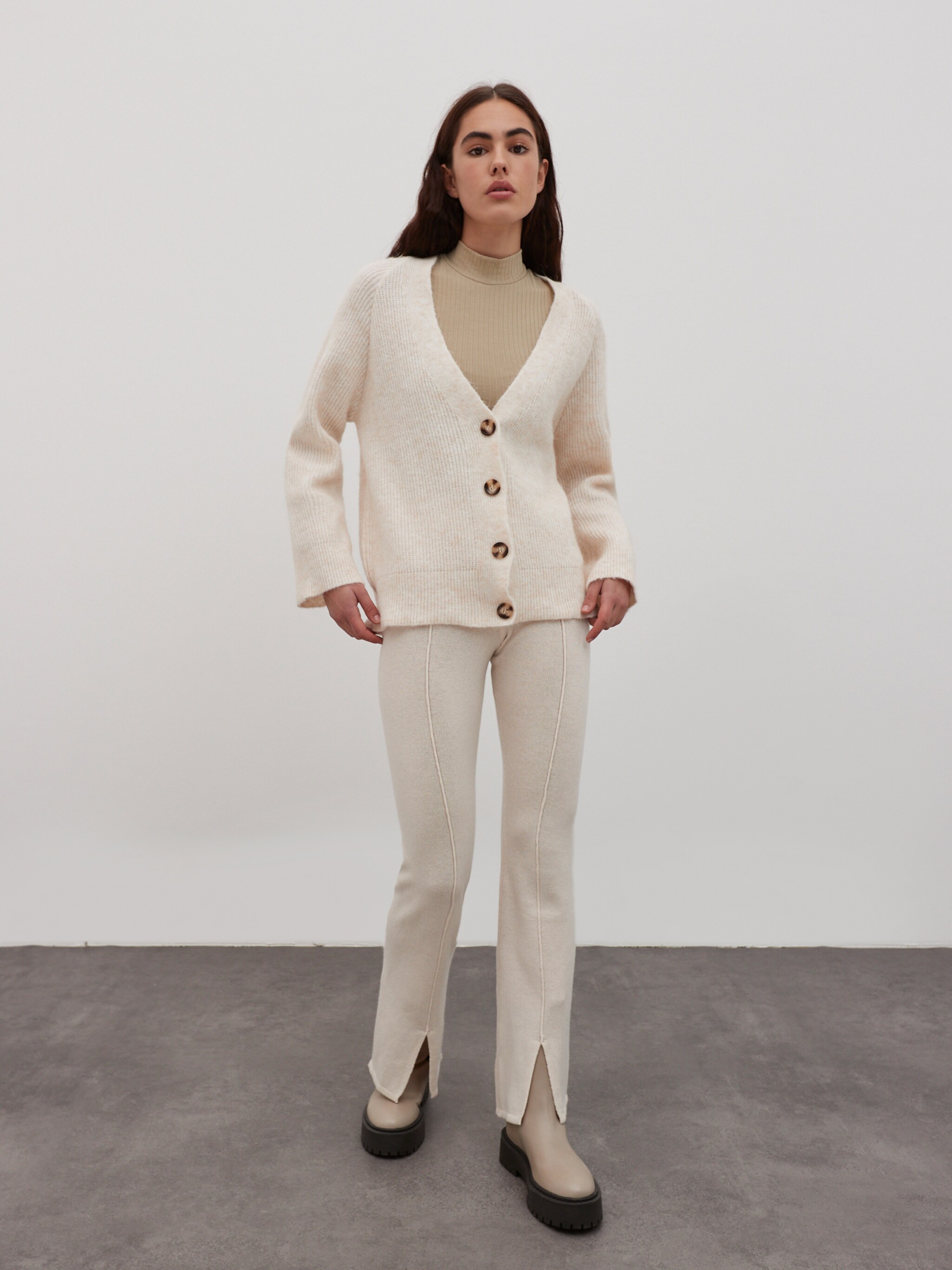 EDITED Producten Gebreid vest 'Tala' Beige