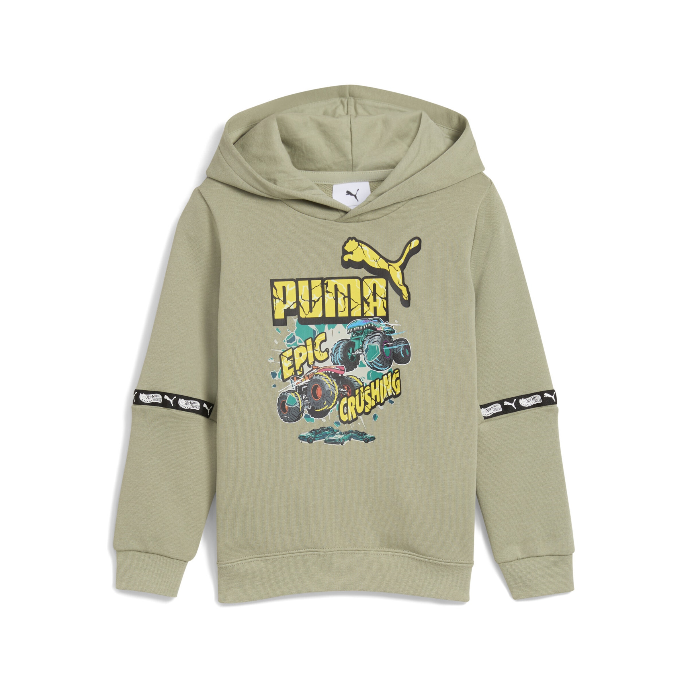 PUMA Sweatshirt 'Puma x Hot Wheels™ Monster Trucks' in Groen: voorkant