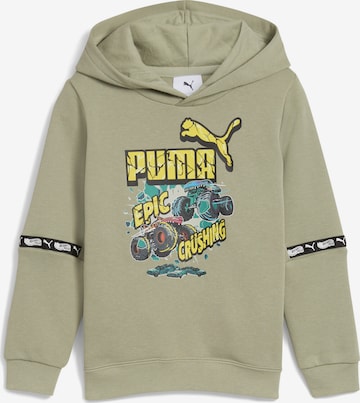PUMA Sweatshirt 'Puma x Hot Wheels™ Monster Trucks' in Groen: voorkant