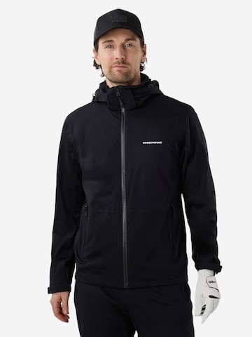 SWEDEMOUNT - Chaqueta de montaña 'On Course' en negro: frente