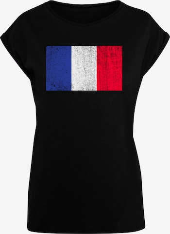 T-shirt 'France Frankreich Flagge' F4NT4STIC en noir : devant