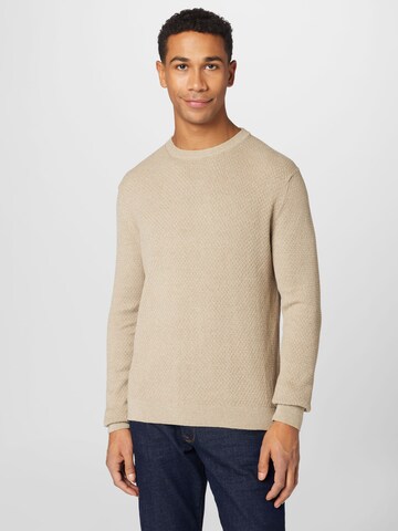JACK & JONES Sweater 'DALLAS' in Beige: front