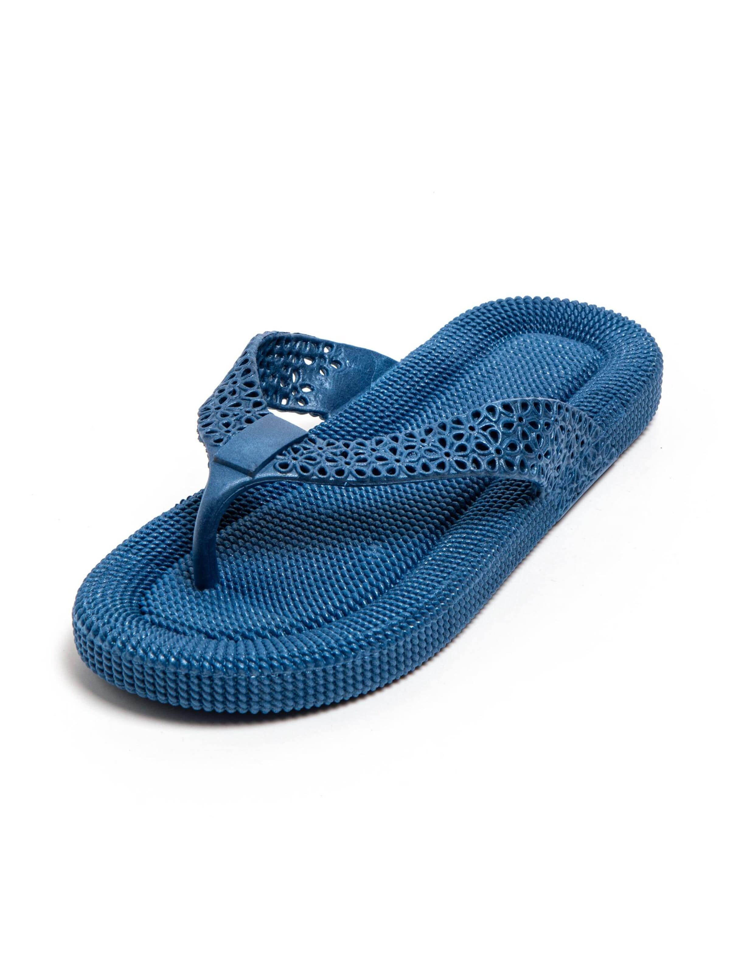 Brasileras T-Bar Sandals 'Flopee' in Blue: front