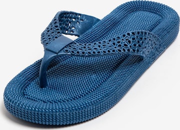 Brasileras T-Bar Sandals 'Flopee' in Blue: front