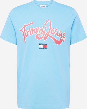 Tommy Jeans Shirt 'College' in Blauw: voorkant
