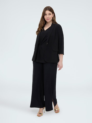 évasé Pantalon Fiorella Rubino en noir