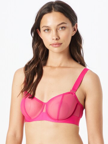 DKNY Intimates Balconette Bra in Pink: front