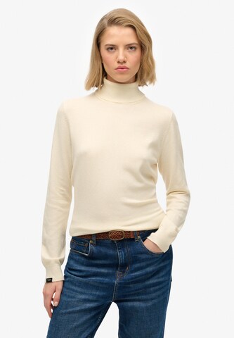 Pull-over Superdry en beige : devant