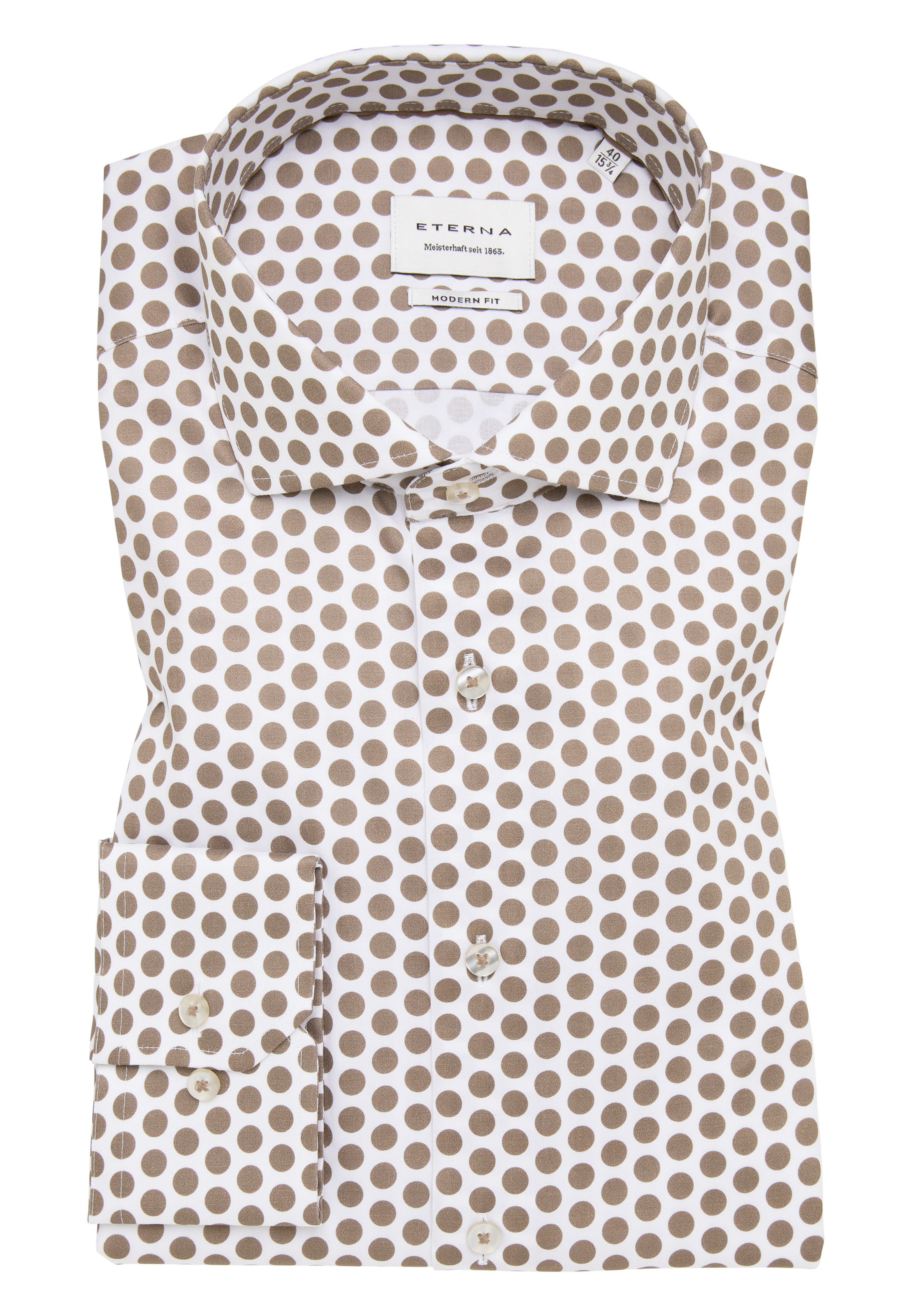 ETERNA Regular Fit Hemd in Braun