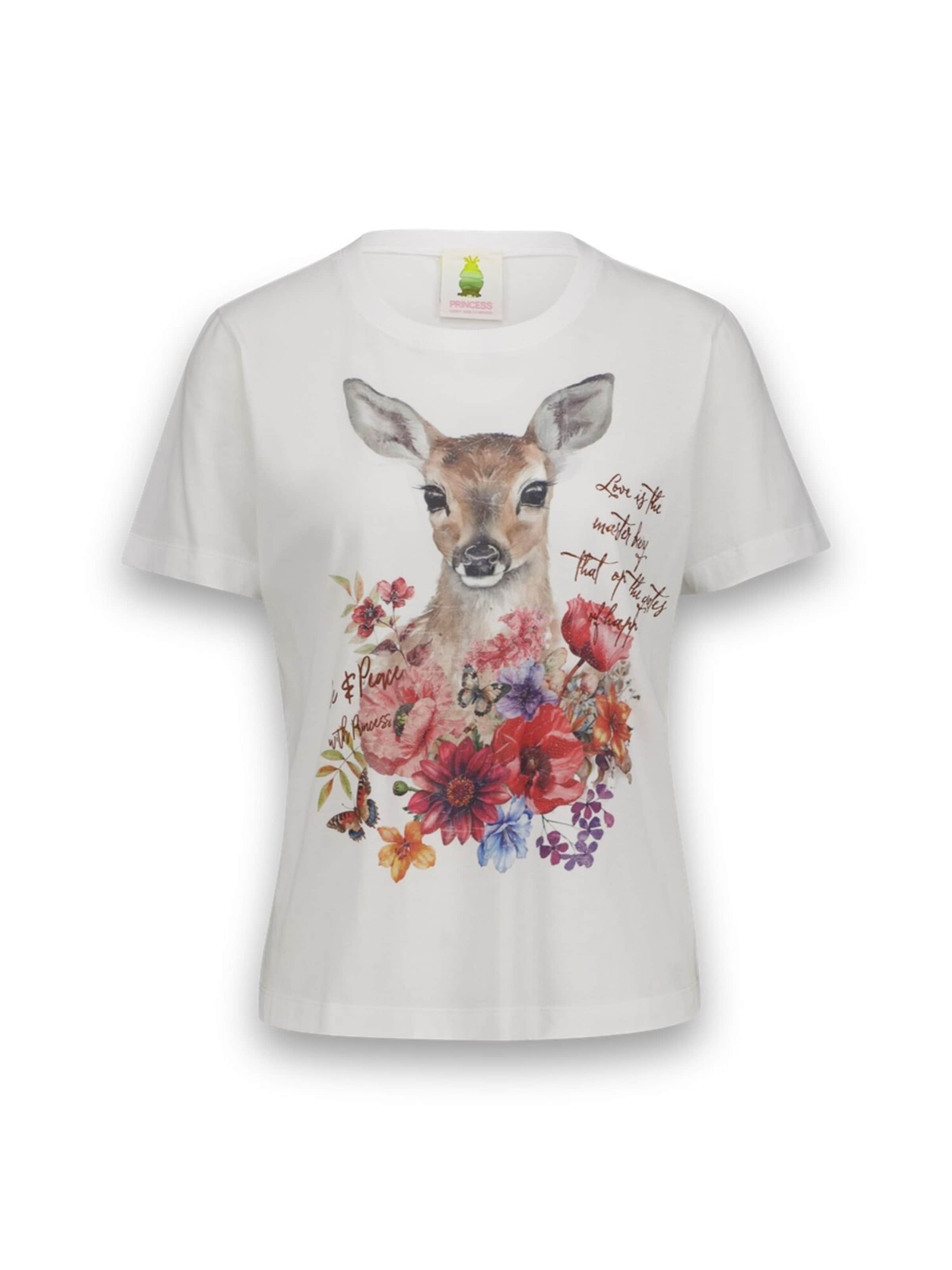 T-shirt 'Deer Love' PRINCESS GOES HOLLYWOOD en blanc : devant