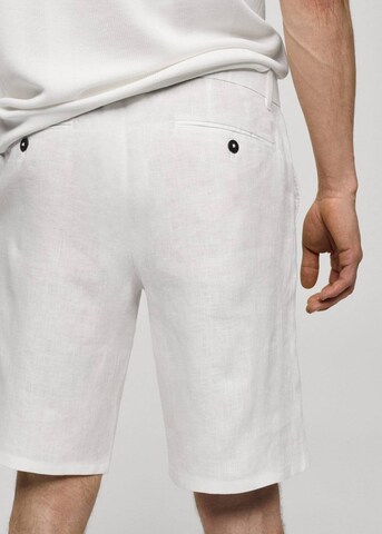 MANGO MAN Slimfit Hose 'Carp' in Weiß