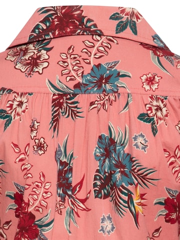 Queen Kerosin Bluse 'Hibiscus' in Pink