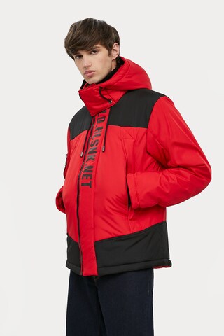 Finn Flare Winter parka 'World' in Red: front
