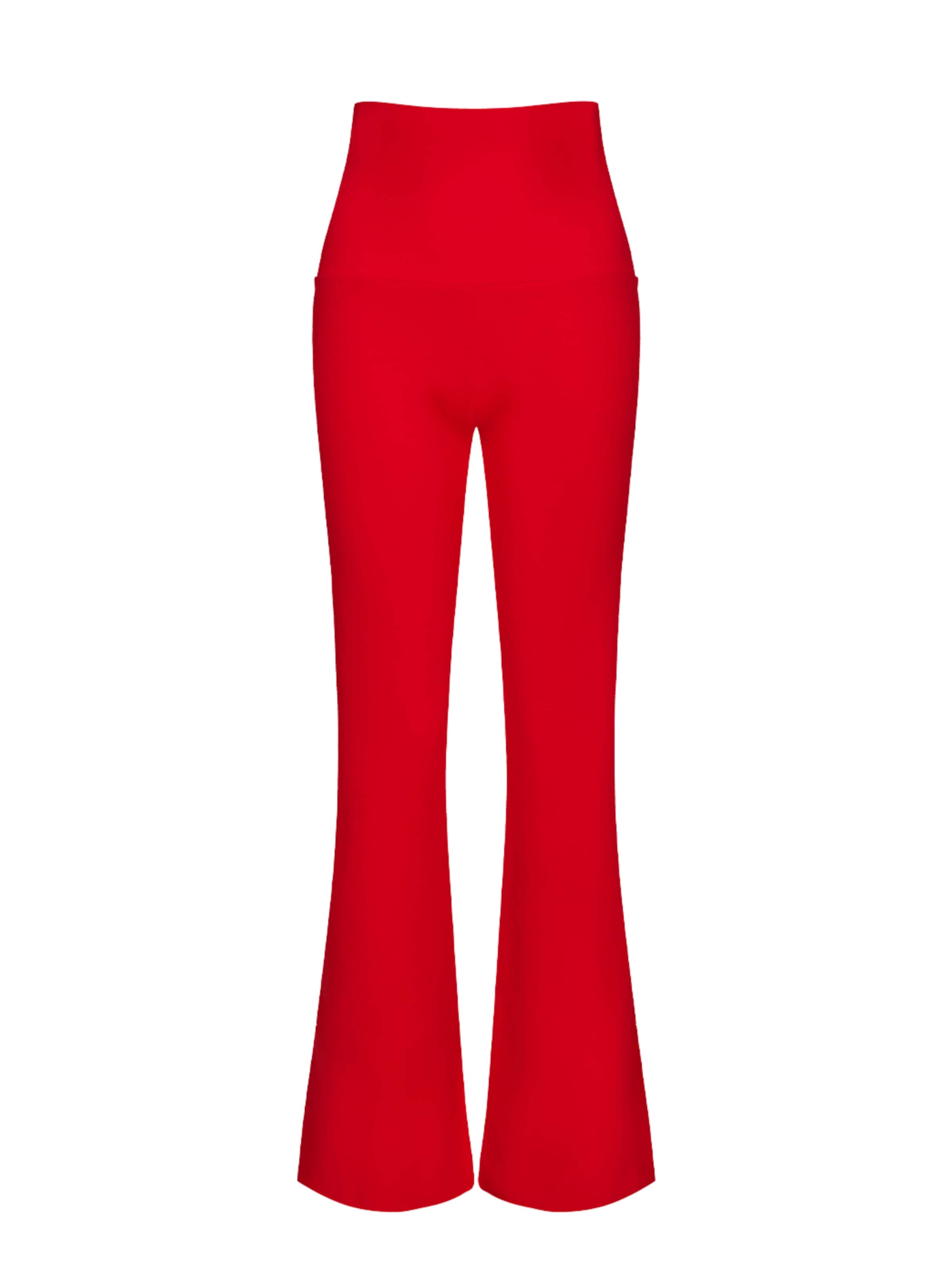cfab (formerly creamy fabrics) Leggings 'Cotton Flared Bootcut Leggings' in Fire red, Item view
