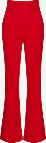 cfab (formerly creamy fabrics) Leggings 'Cotton Flared Bootcut Leggings' in Rot: Vorderseite
