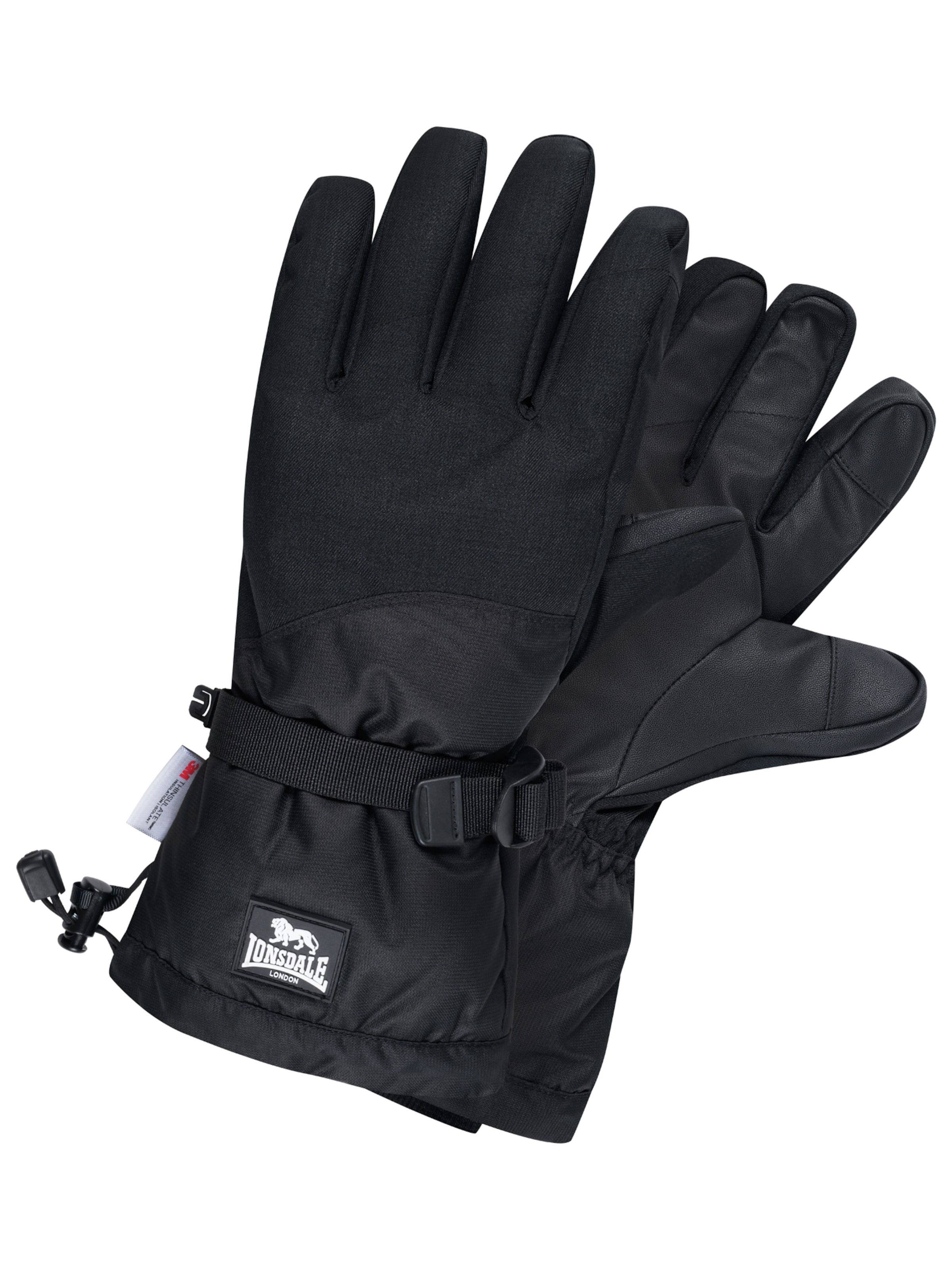 LONSDALE Fingerhandschuhe 'Brecon' in Schwarz: Vorderseite