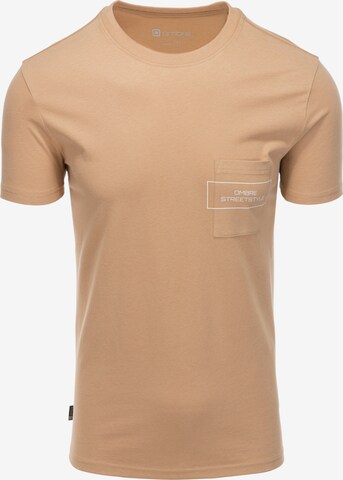 Ombre Shirt 'S1742' in Beige: voorkant
