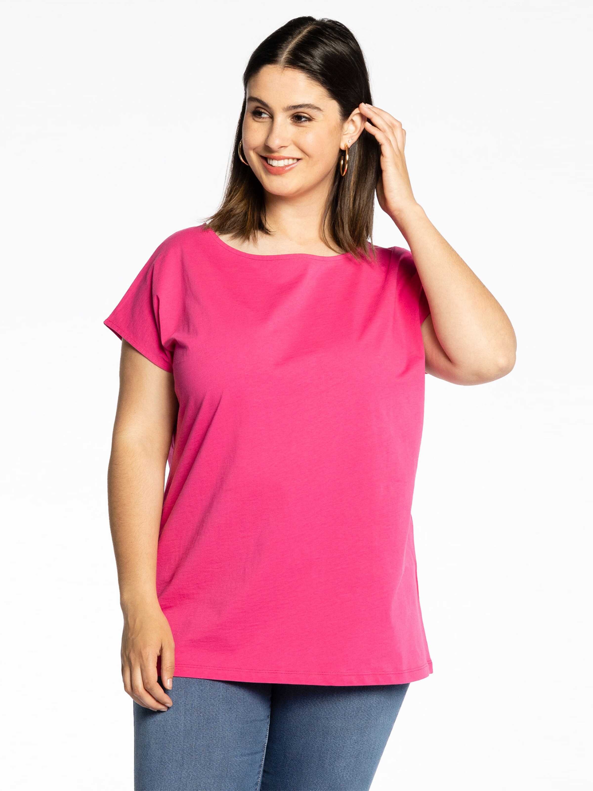 YOEK Shirt ' COTTON ' in Pink: front