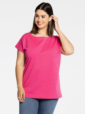 Yoek Shirt ' COTTON ' in Pink: front