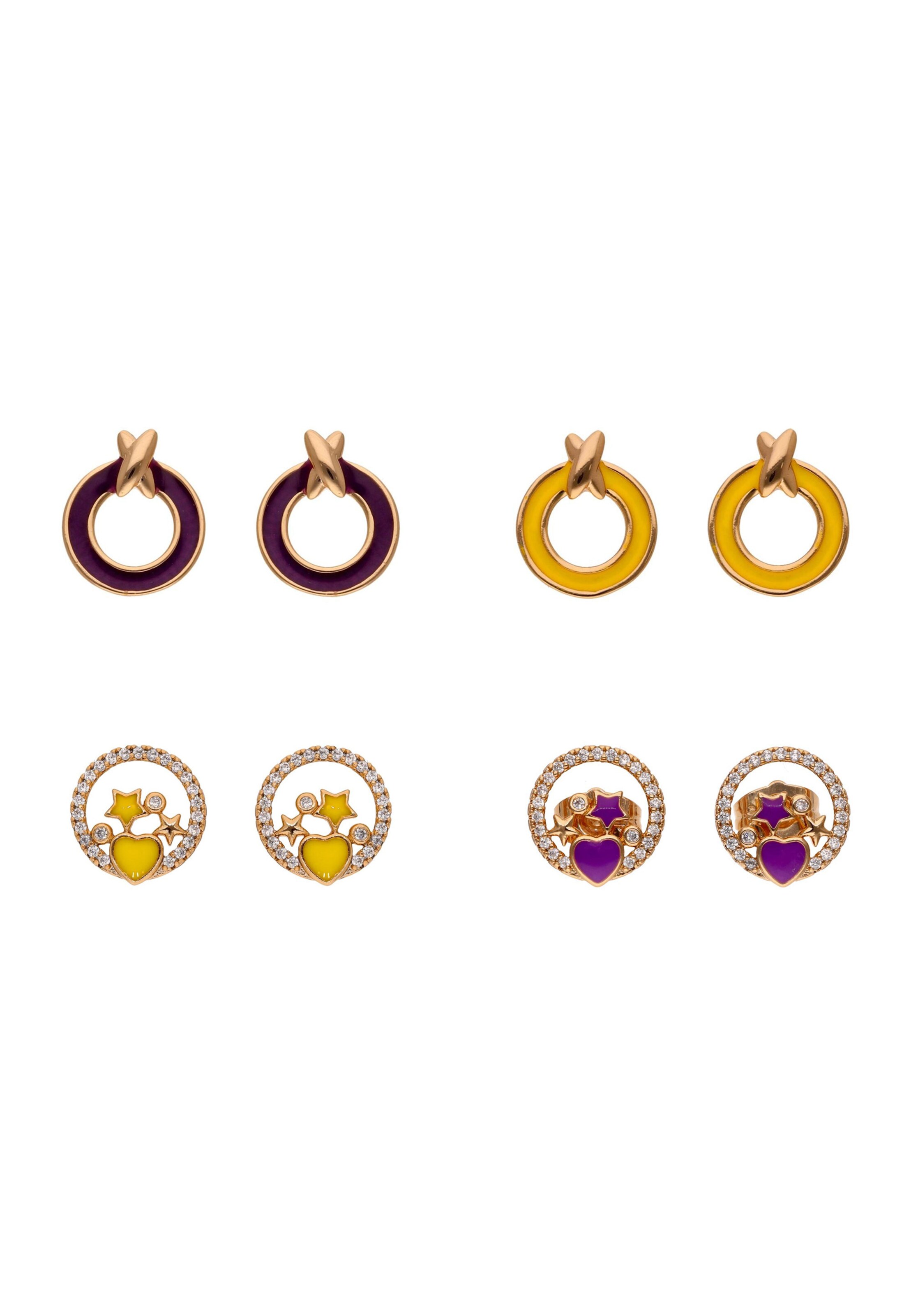 faina - Pendientes en oro: frente