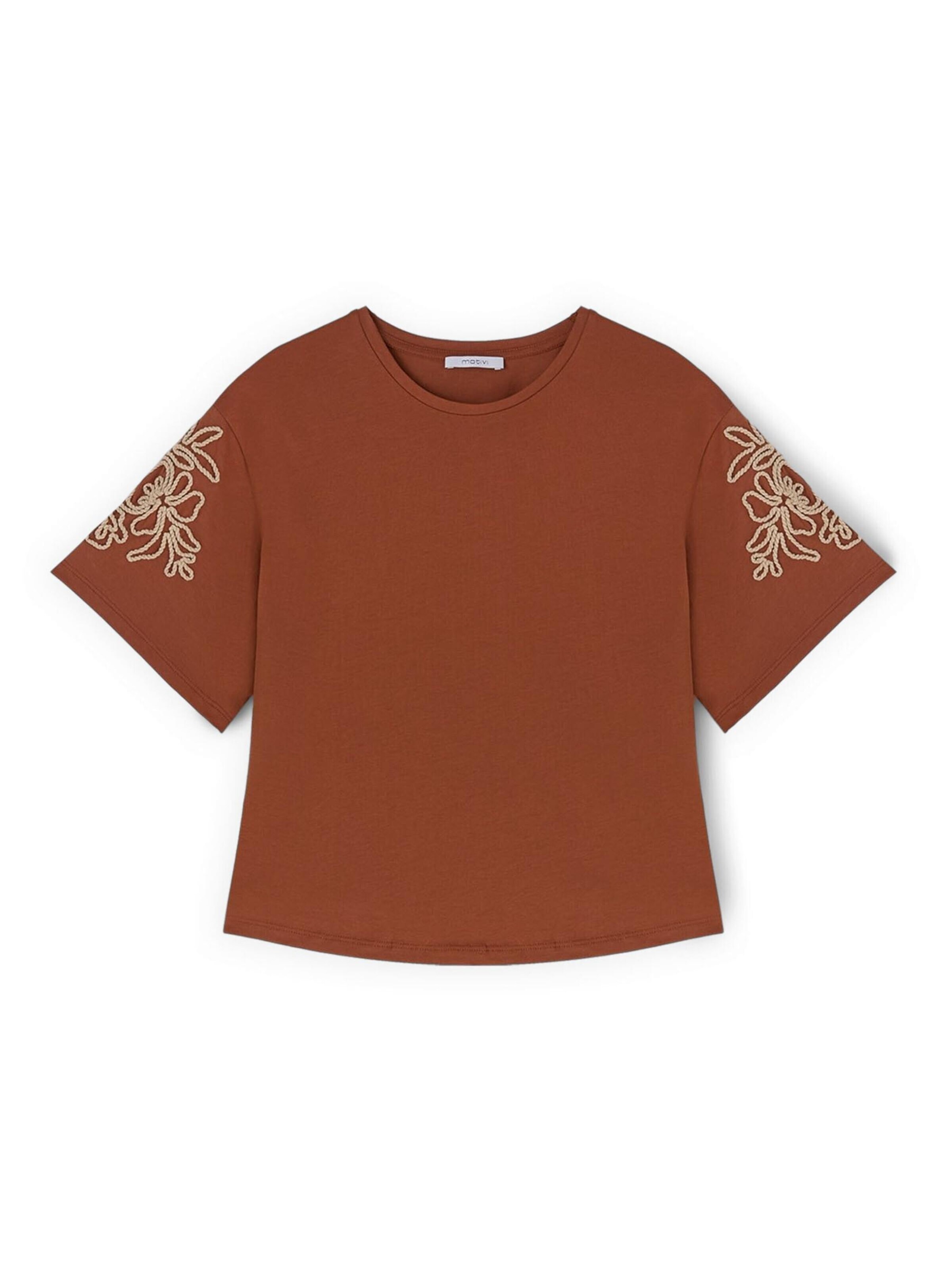 MOTIVI Shirt in Braun: Vorderseite