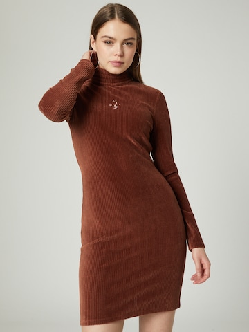 VIERVIER - Vestido 'Alea' en marrón: frente