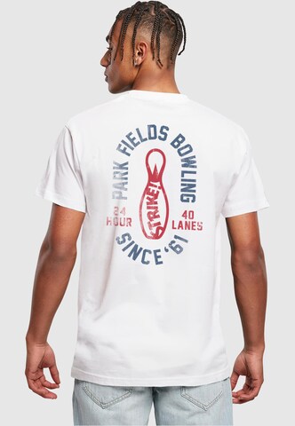 Merchcode T-Shirt  ' Park Fields - Bowling 24 Hours' in Weiß