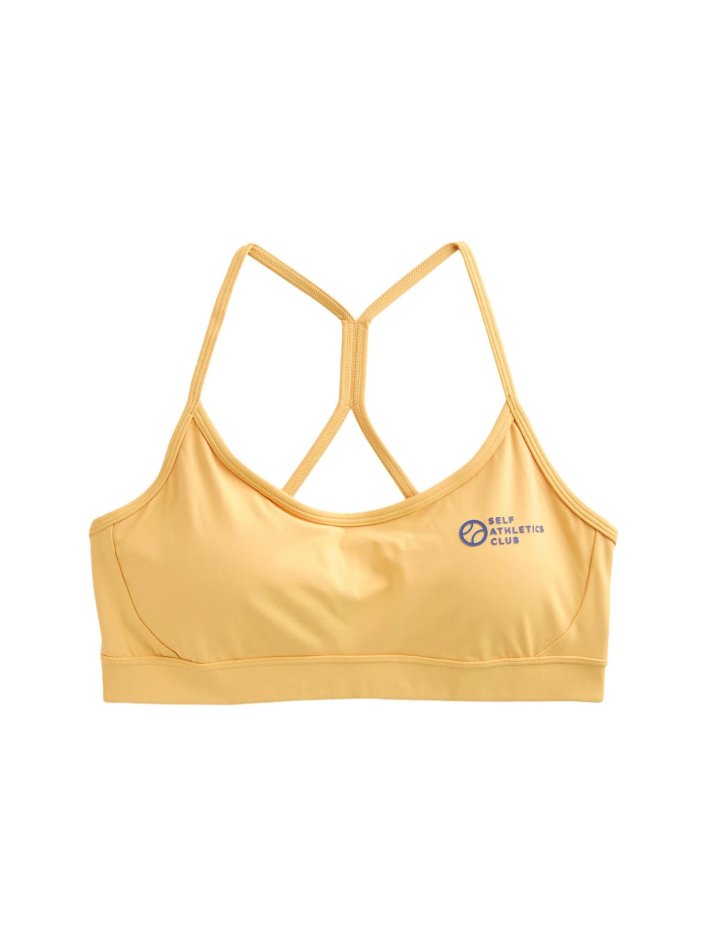 self. Bralette Sports Bra in Yellow: front