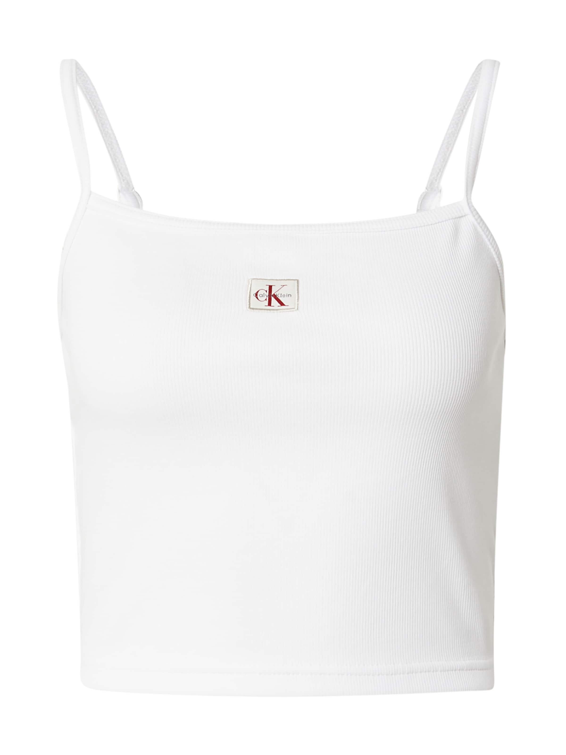 Calvin Klein Jeans Top – bílá: přední strana