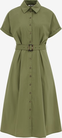 Rochie tip bluză de la WE Fashion pe verde: față