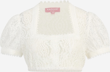 Blouse folklorique Krüger Madl en blanc : devant