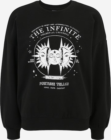 Only Tall Sweatshirt 'WANTED SPIRITUAL' in Black: front