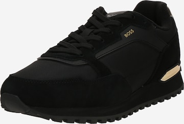 BOSS Platform trainers 'Parkour' in Black: front