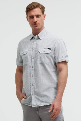 CAMP DAVID Slim fit Button Up Shirt in Blue: front