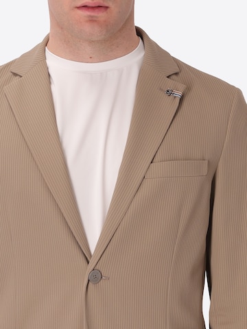 Distretto12 Regular fit Colbert 'High-Perform12 Leccio' in Beige