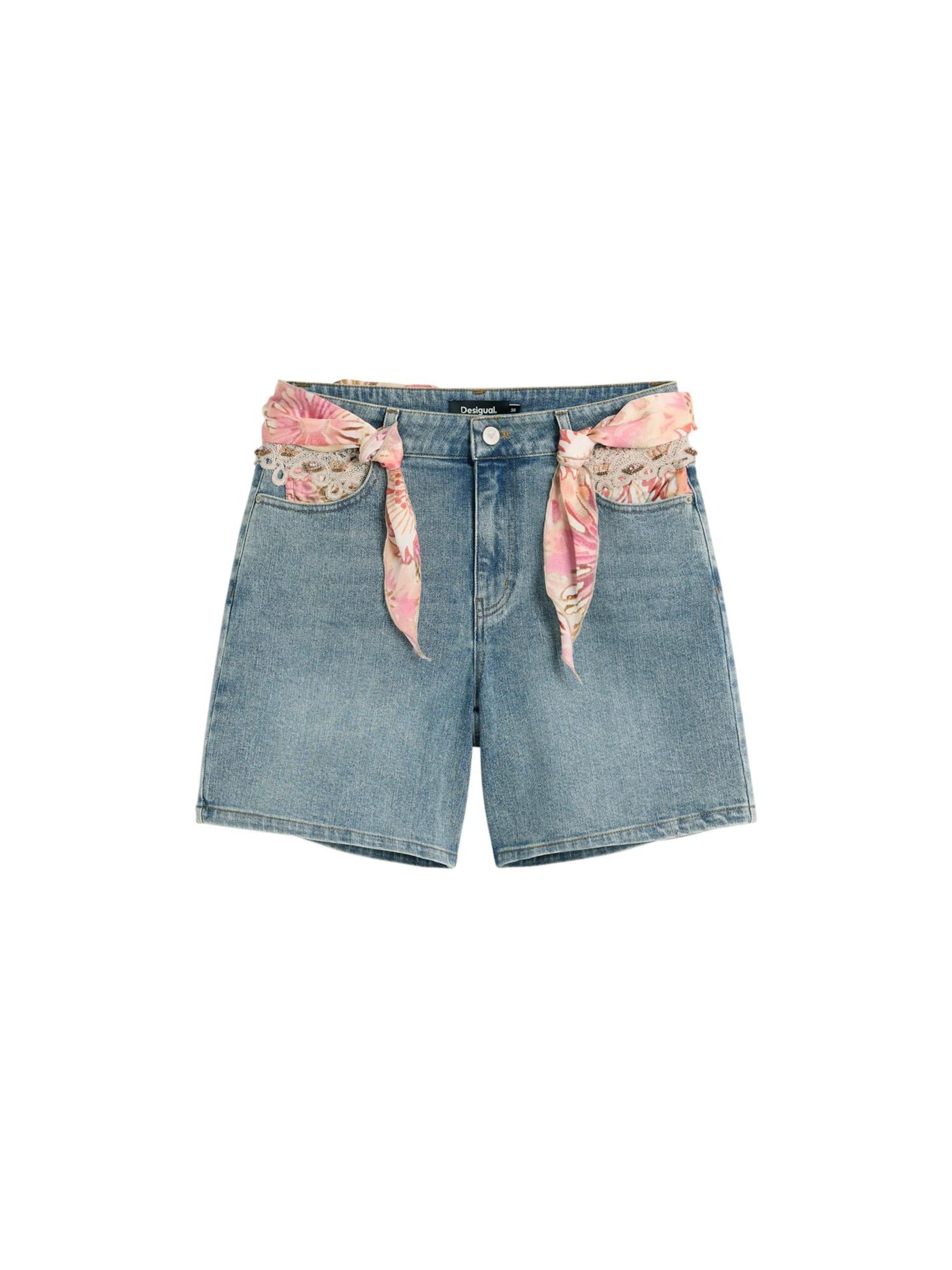 Desigual Regular Farkut 'Embroidered' värissä sininen: etupuoli