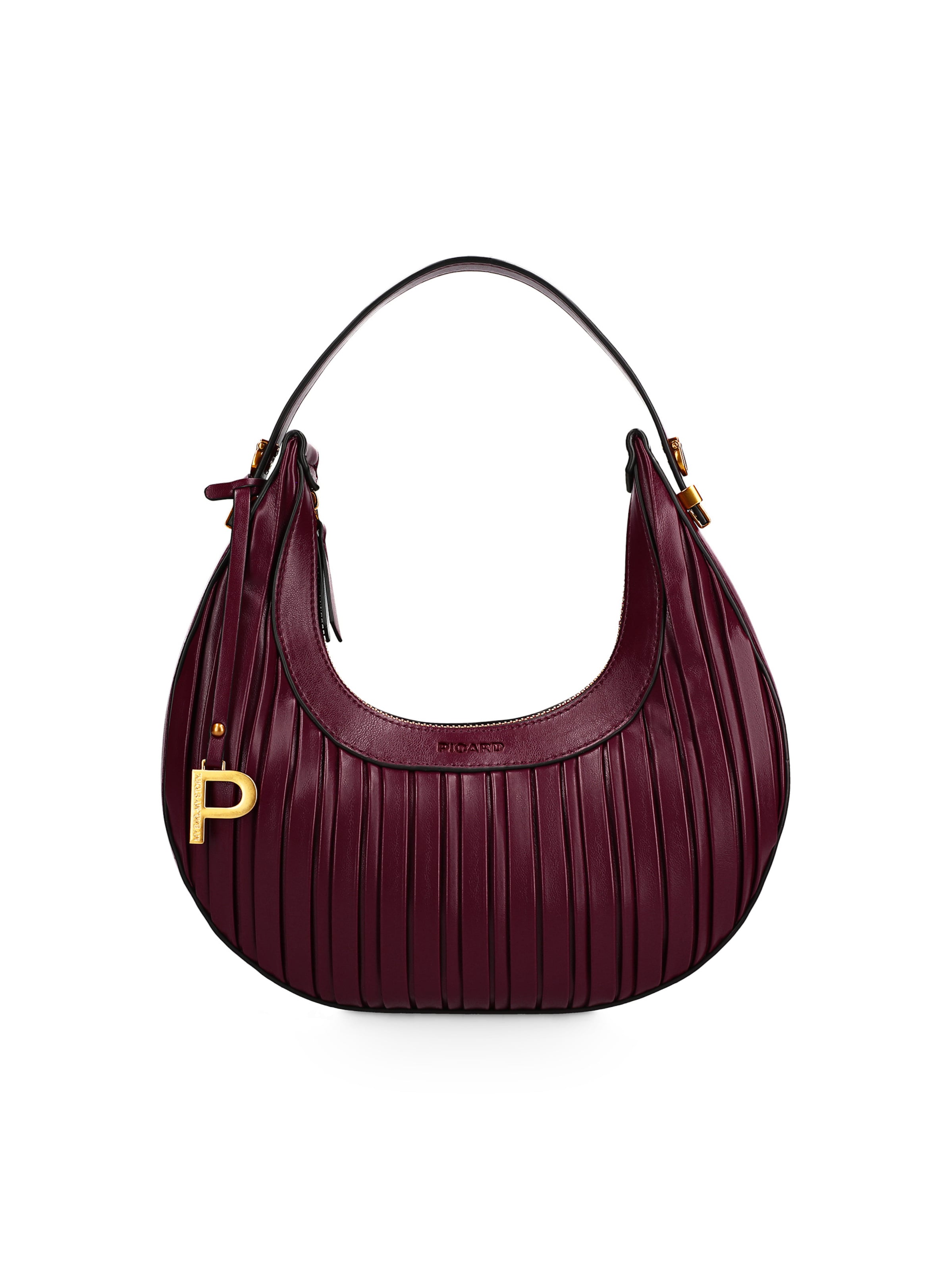 Picard Schoudertas ' Croissant ' in Rood: voorkant