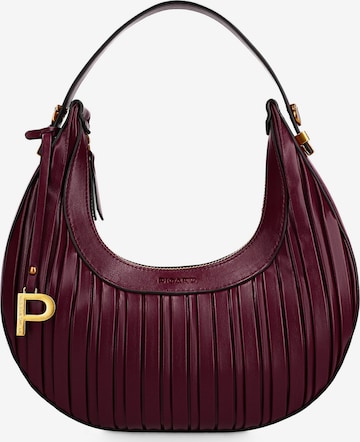 Picard Schultertasche ' Croissant ' in Rot: Vorderseite