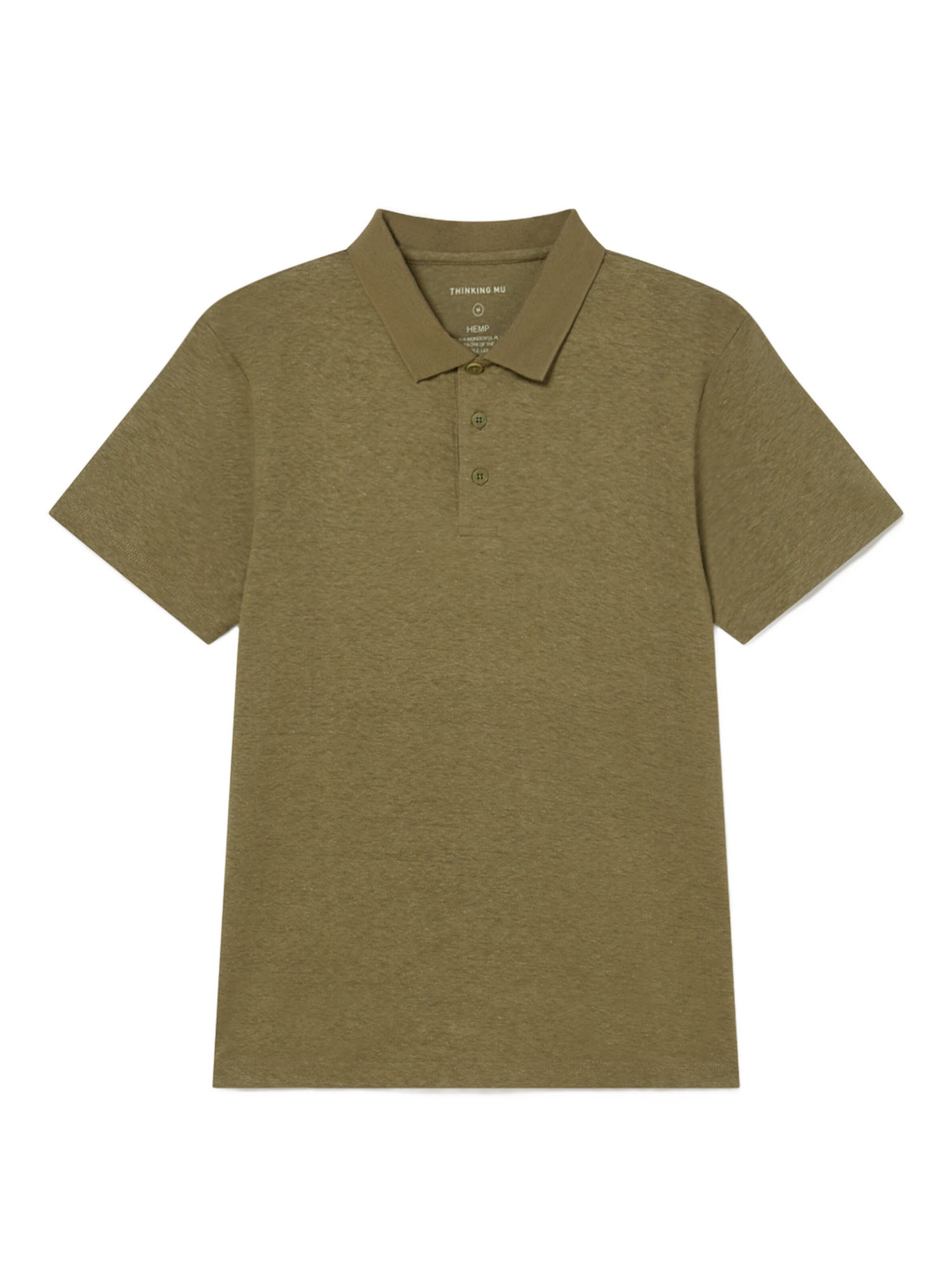 Thinking MU Shirt ' Hemp ' in Grün: Vorderseite