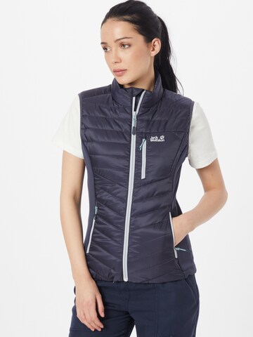 JACK WOLFSKIN Sportbodywarmer 'Routeburn' in Grijs: voorkant