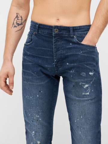 BENCH Slimfit Jeans 'SLIM' in Blauw