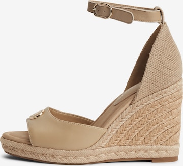 TOMMY HILFIGER Páskové sandály – béžová: přední strana
