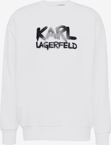 Sweat-shirt Karl Lagerfeld en blanc : devant