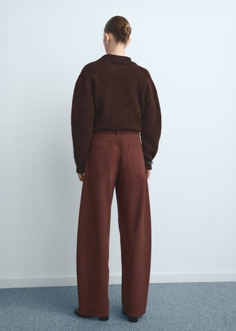 MANGO Loosefit Jeans 'Carol' in Braun