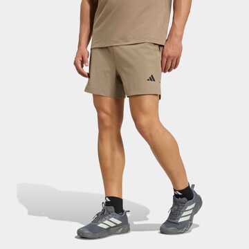 ADIDAS PERFORMANCE Regular Workout Pants 'D4T Essentials' in Green: front