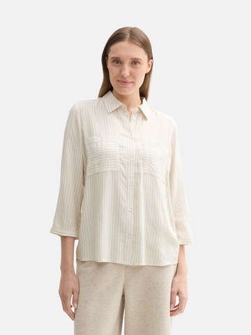 TOM TAILOR Blouse in Beige: voorkant