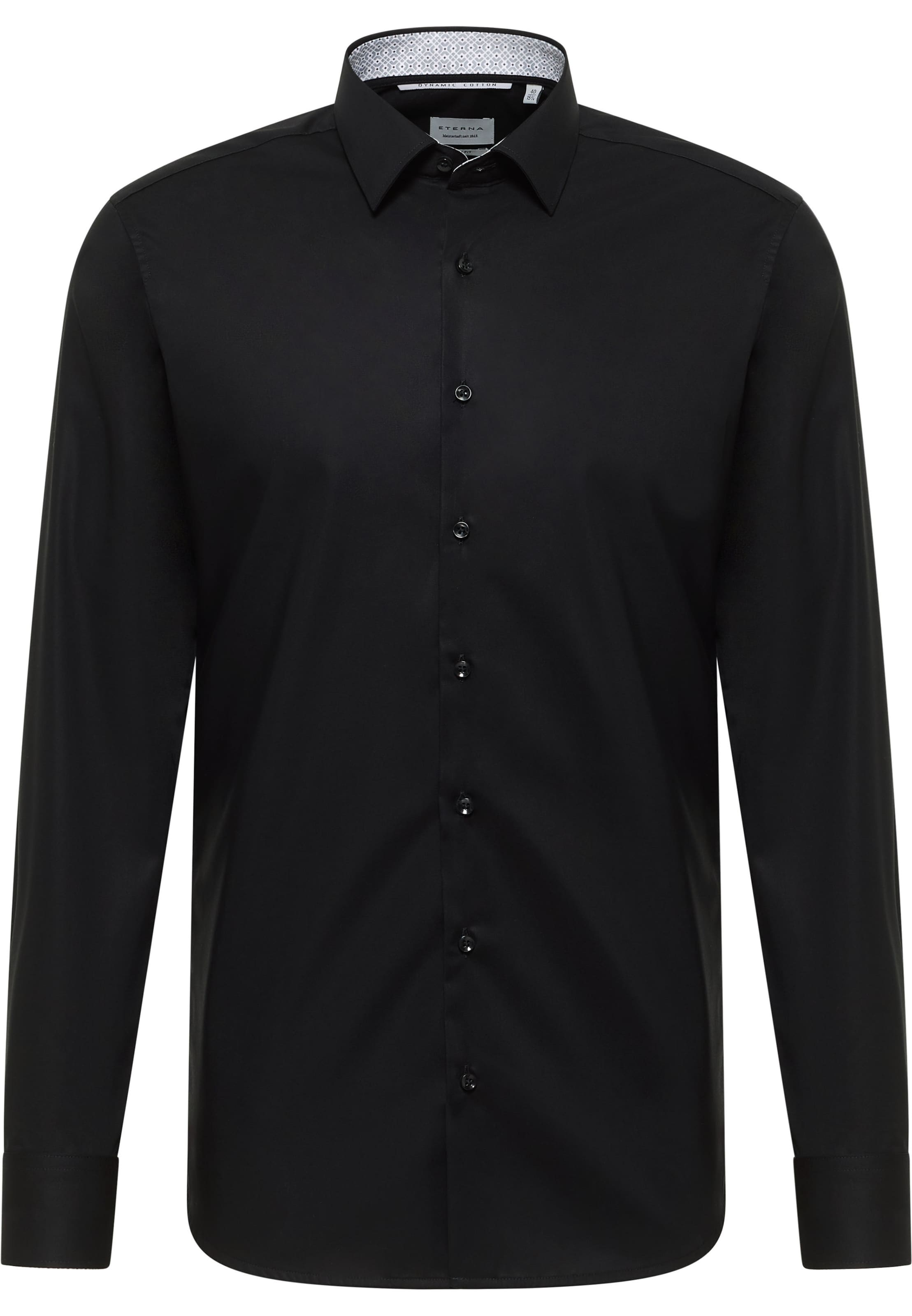 ETERNA Slim fit Business Shirt in Black: front